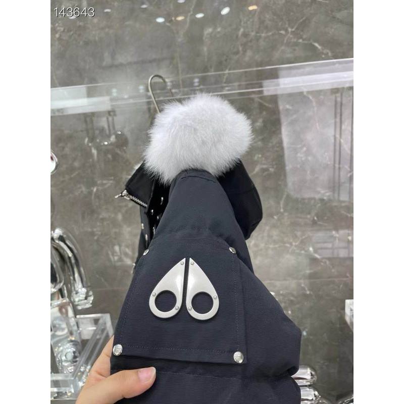 EM Sneakers Moose Knuckles Original 3Q Fur Jacket Black with White Fur Collar (NFC)(Men's / Women's)