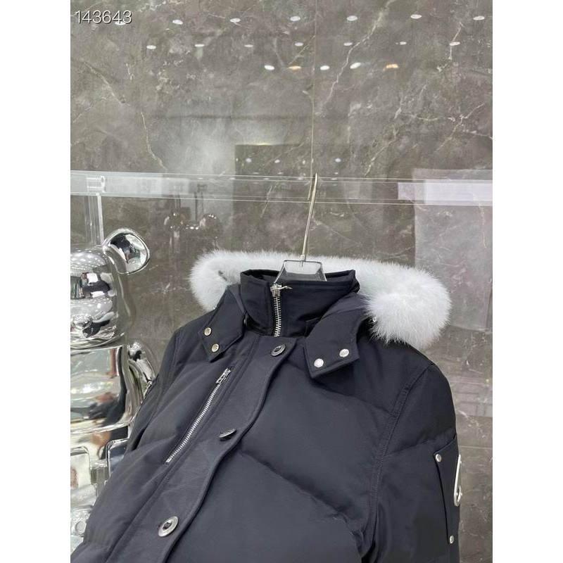 EM Sneakers Moose Knuckles Original 3Q Fur Jacket Black with White Fur Collar (NFC)(Men's / Women's)