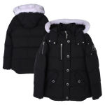 EM Sneakers Moose Knuckles Original 3Q Fur Jacket Black with White Fur Collar (NFC)(Men's / Women's)