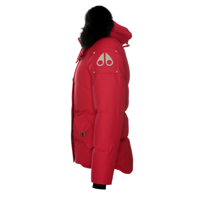 EM Sneakers Moose Knuckles Original 3Q Fur Jacket Red with Black Fur Collar (NFC) (Men's / Women's)