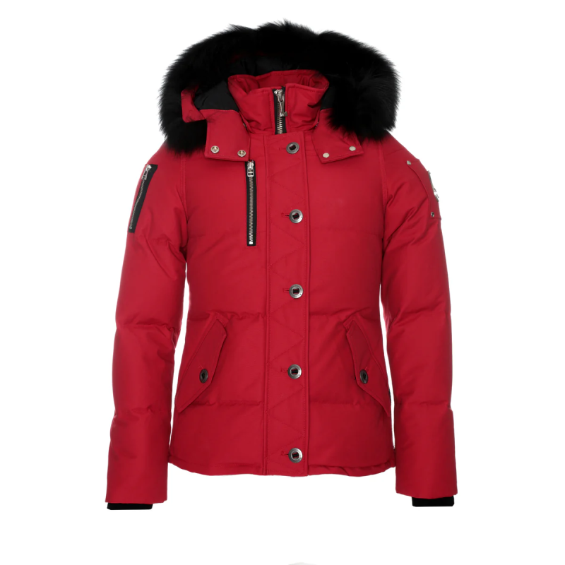 EM Sneakers Moose Knuckles Original 3Q Fur Jacket Red with Black Fur Collar (NFC) (Men's / Women's)