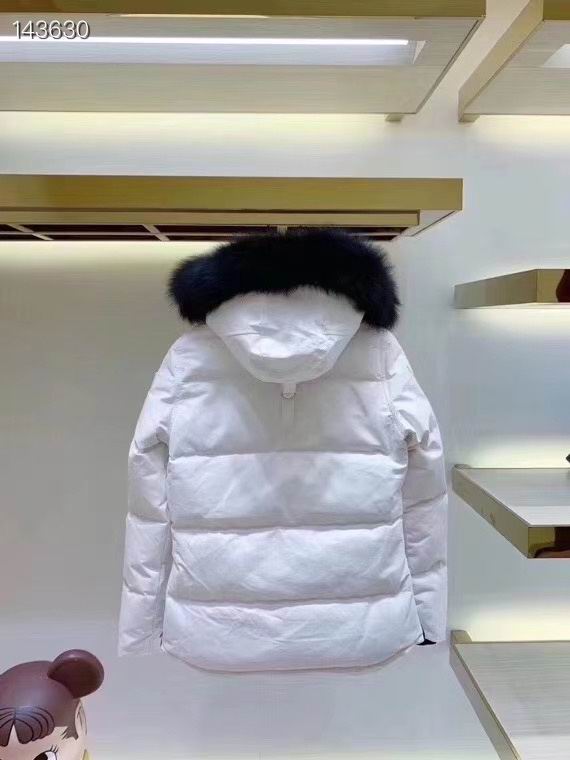 EM Sneakers Moose Knuckles Original 3Q Fur Jacket White with Black Fur Collar (NFC)(Men's / Women's)