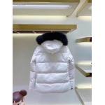 EM Sneakers Moose Knuckles Original 3Q Fur Jacket White with Black Fur Collar (NFC)(Men's / Women's)