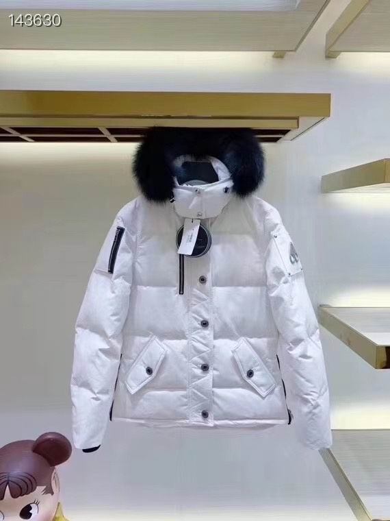EM Sneakers Moose Knuckles Original 3Q Fur Jacket White with Black Fur Collar (NFC)(Men's / Women's)