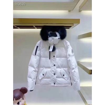 EM Sneakers Moose Knuckles Original 3Q Fur Jacket White with Black Fur Collar (NFC)(Men's / Women's) 02