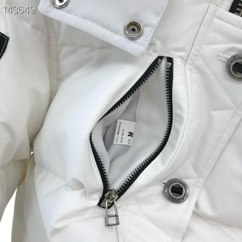 EM Sneakers Moose Knuckles Original 3Q Fur Jacket White with Black Fur Collar (NFC)(Men's / Women's)