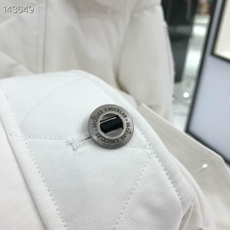 EM Sneakers Moose Knuckles Original 3Q Fur Jacket White with Black Fur Collar (NFC)(Men's / Women's)