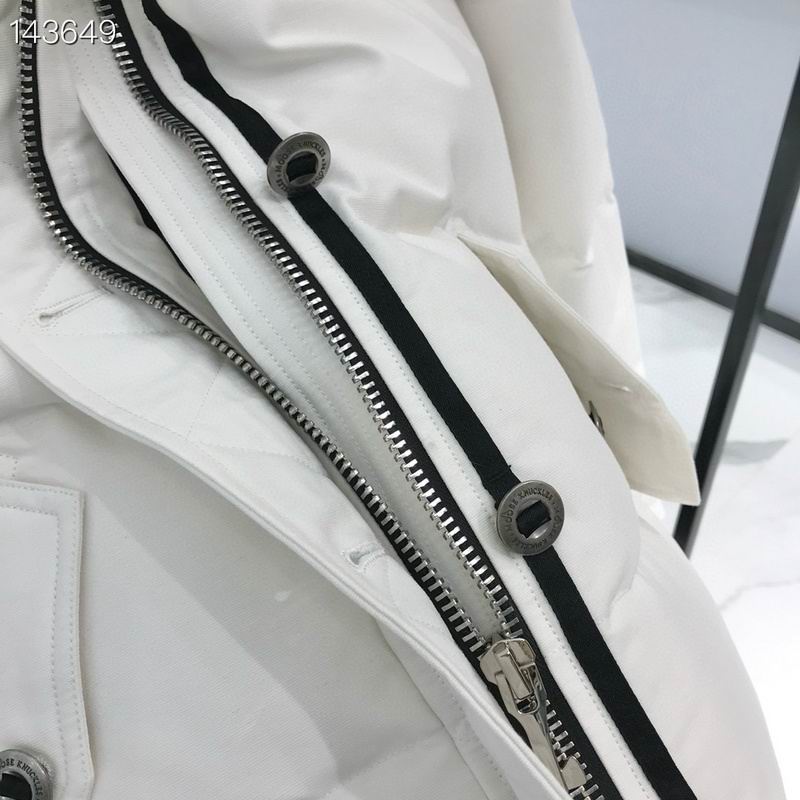 EM Sneakers Moose Knuckles Original 3Q Fur Jacket White with Black Fur Collar (NFC)(Men's / Women's)