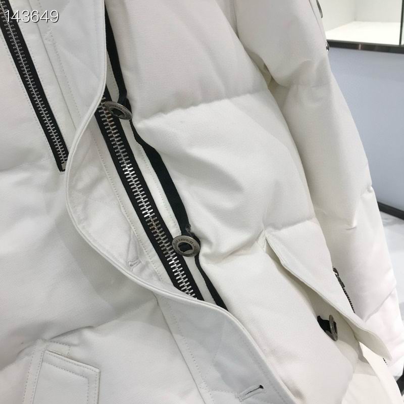 EM Sneakers Moose Knuckles Original 3Q Fur Jacket White with Black Fur Collar (NFC)(Men's / Women's)