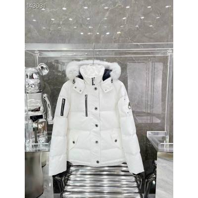 EM Sneakers Moose Knuckles Original 3Q Fur Jacket White with White Fur Collar (NFC)(Men's / Women's) 02