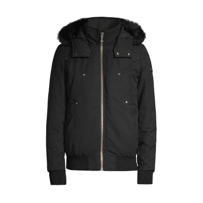 EM Sneakers Moose Knuckles Original Ballistic Bomber Jacket Black Fur（NFC） 01
