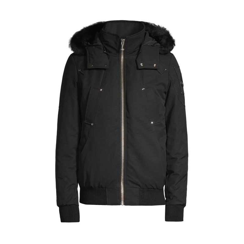 EM Sneakers Moose Knuckles Original Ballistic Bomber Jacket Black Fur（NFC）