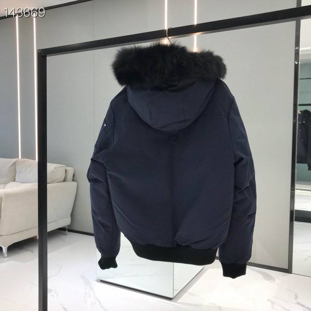 EM Sneakers Moose Knuckles Original Ballistic Bomber Jacket Black Fur（NFC）