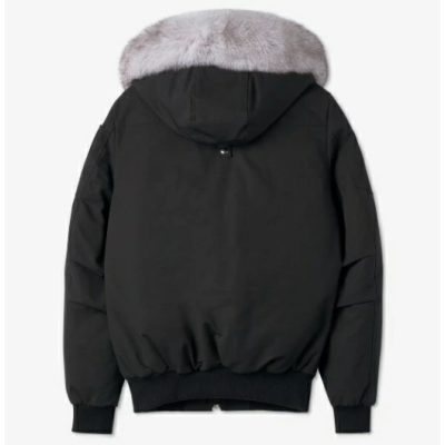 EM Sneakers Moose Knuckles Original Ballistic Bomber Jacket White Fur (NFC) 02