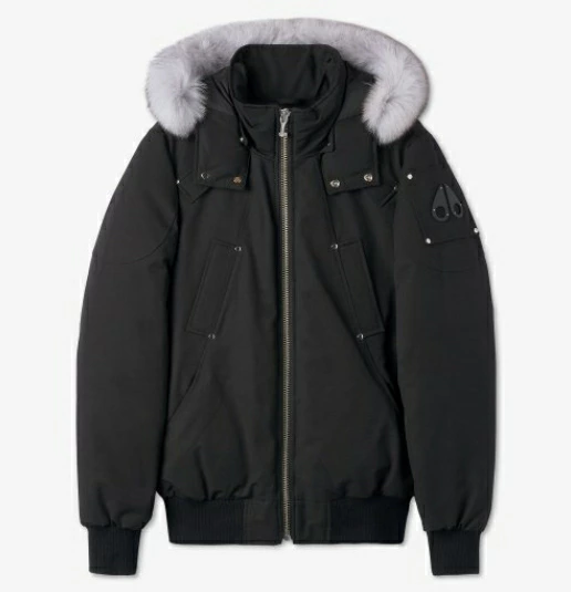 EM Sneakers Moose Knuckles Original Ballistic Bomber Jacket White Fur (NFC)