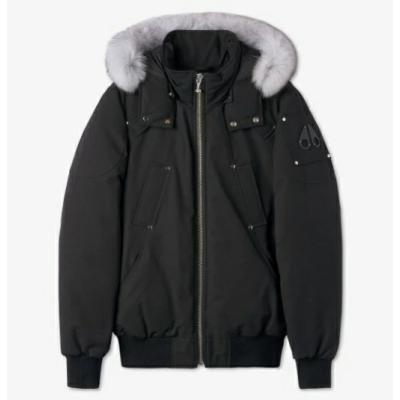 EM Sneakers Moose Knuckles Original Ballistic Bomber Jacket White Fur (NFC) 01