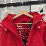 EM Sneakers Moose Knuckles Original Ballistic Bomber Red Jacket White Fur (NFC)