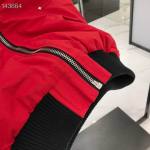 EM Sneakers Moose Knuckles Original Ballistic Bomber Red Jacket White Fur (NFC)