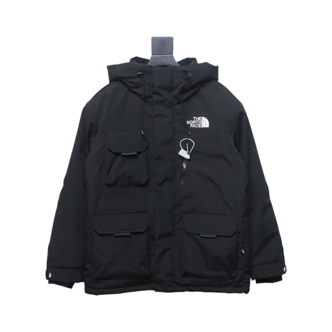 EM Sneakers The North Face POLAR Waterproof and Windproof Workwear Multi-pocket Drawstring Hooded Down Jacket Black