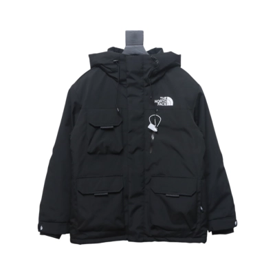 EM Sneakers The North Face POLAR Waterproof and Windproof Workwear Multi-pocket Drawstring Hooded Down Jacket Black 01