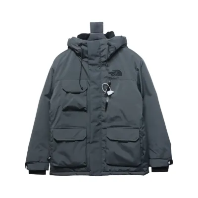 EM Sneakers The North Face POLAR Waterproof and Windproof Workwear Multi-pocket Drawstring Hooded Down Jacket Dark Grey 01