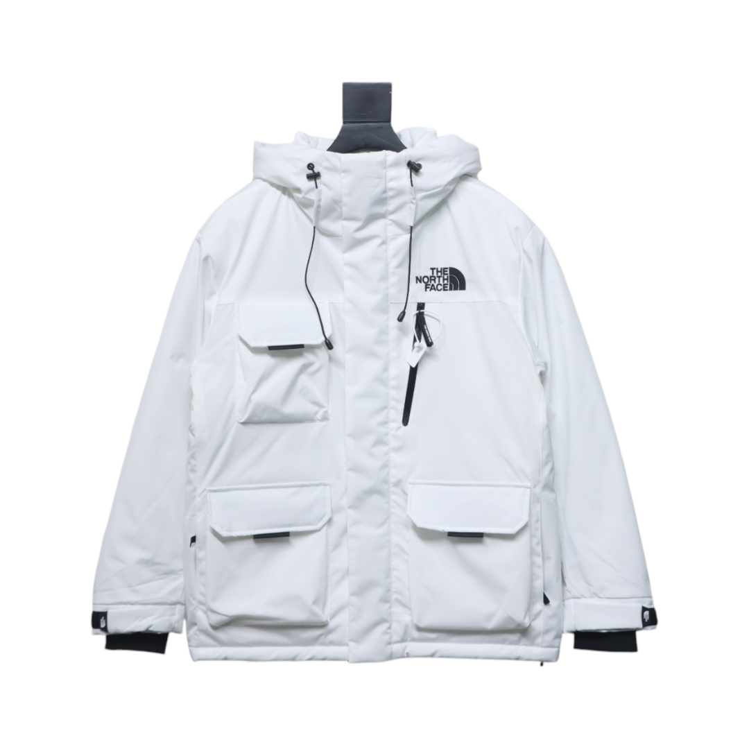 EM Sneakers The North Face POLAR Waterproof and Windproof Workwear Multi-pocket Drawstring Hooded Down Jacket White