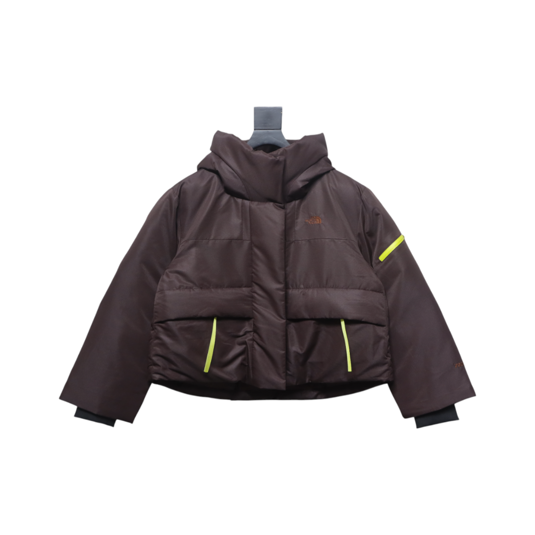 EM Sneakers The North Face TF Outdoor UE Pioneer Design Contrast Color Down Jacket Brown