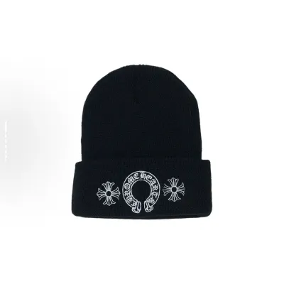 EM Sneakers Chrome Hearts Horseshoe Beanie Black 01