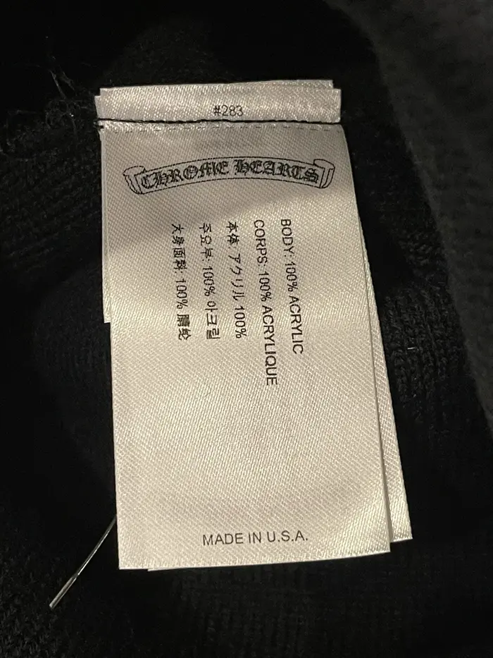 EM Sneakers Chrome Hearts Matty Boy Chomper Beanie Black