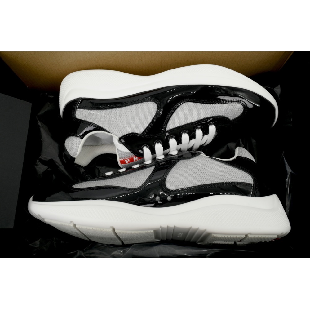 EM Sneakers Prada America's Cup Anthracite Gray Silver