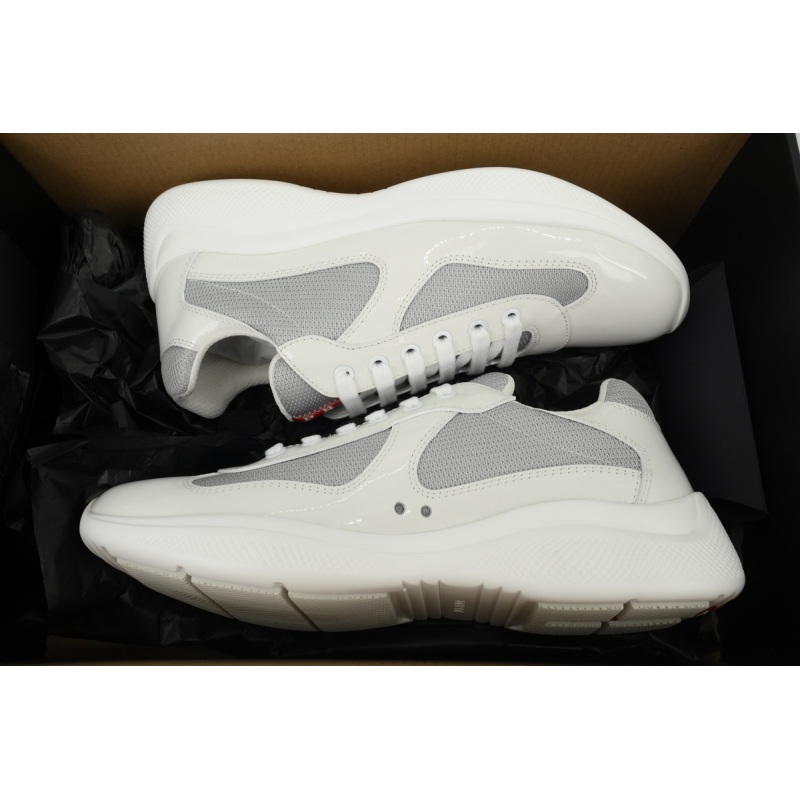 EM Sneakers Prada Americas Cup White Silver Red