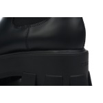 EM Sneakers Prada Spazzolato Rois Triangle Monolith Chelsea 55mm Boots 39 Black