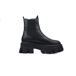 EM Sneakers Prada Spazzolato Rois Triangle Monolith Chelsea 55mm Boots 39 Black