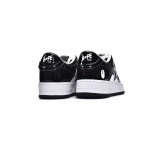 EM Sneakers BAPE Black and White Camouflage Shark Cool Autumn and Winter Shoes and Clothing Set