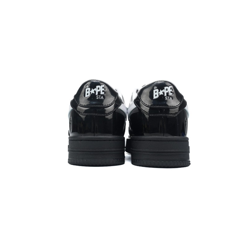 EM Sneakers BAPE Black and White Shark Cool Autumn and Winter Shoes and Clothing Set