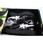 EM Sneakers BAPE Black and White Shark Cool Autumn and Winter Shoes and Clothing Set