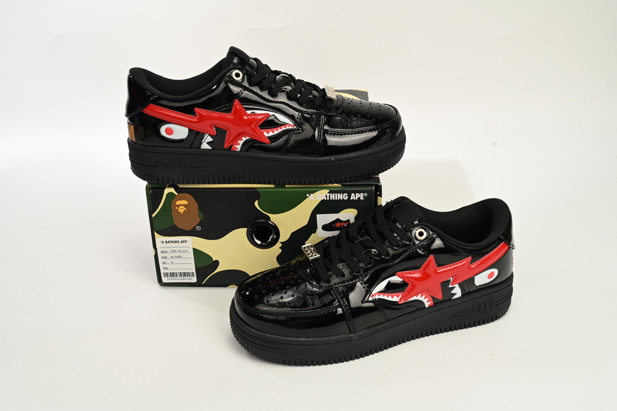 EM Sneakers BAPE Black Shark Cool Autumn and Winter Shoes and Clothing Set