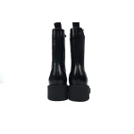 EM Sneakers Prada Boots Black Patent Leather Chelsea Slip-on Round Toe Fashionable