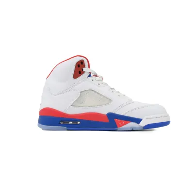 EM Sneakers Air Jordan 5 Retro White Blue Red  02