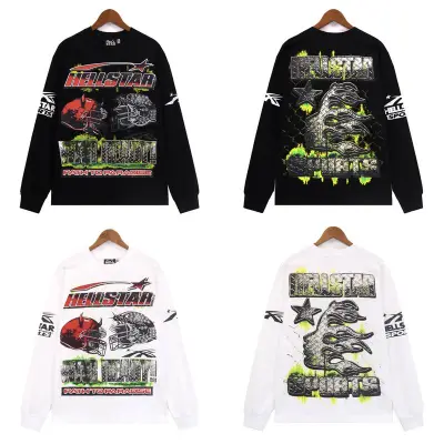 EM Sneakers Hellstar Hoodie 7006 Black/White 01