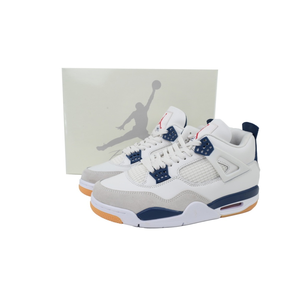 EM Sneakers Jordan 4 x Nike SB Retro White Black