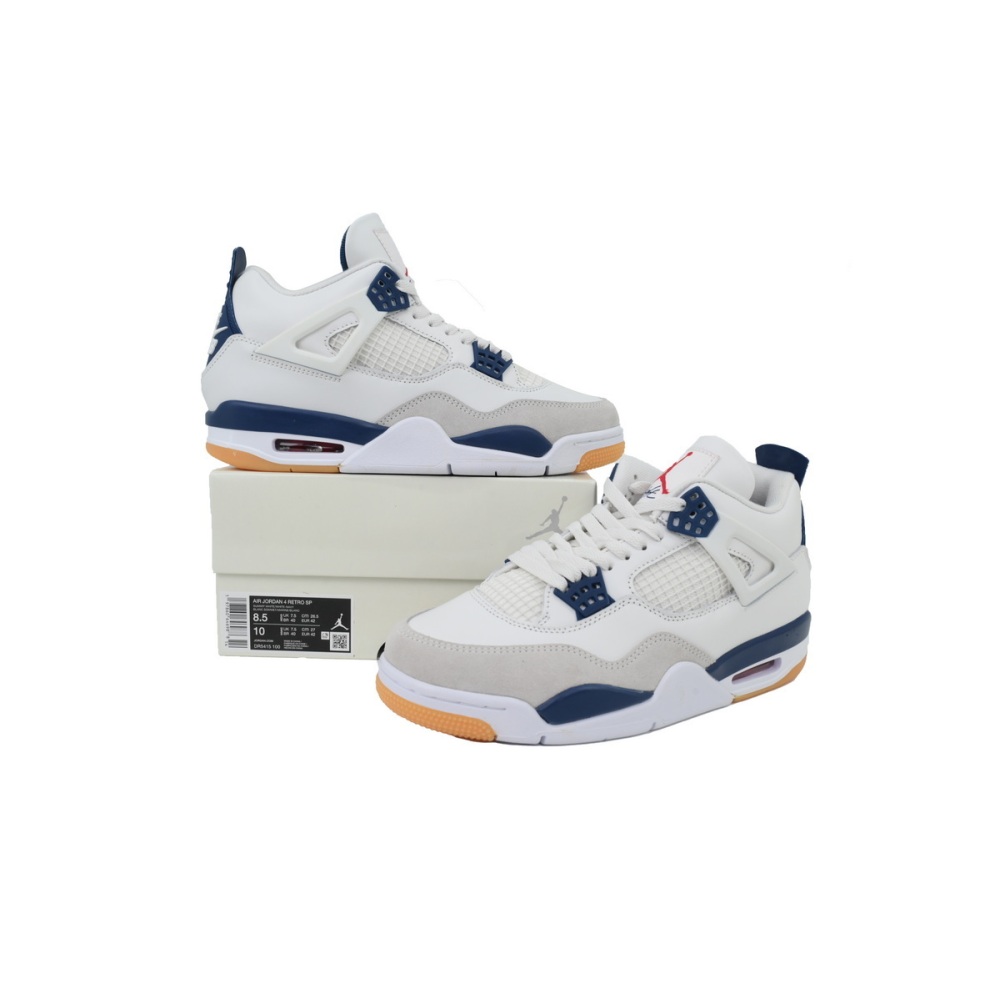 EM Sneakers Jordan 4 x Nike SB Retro White Black