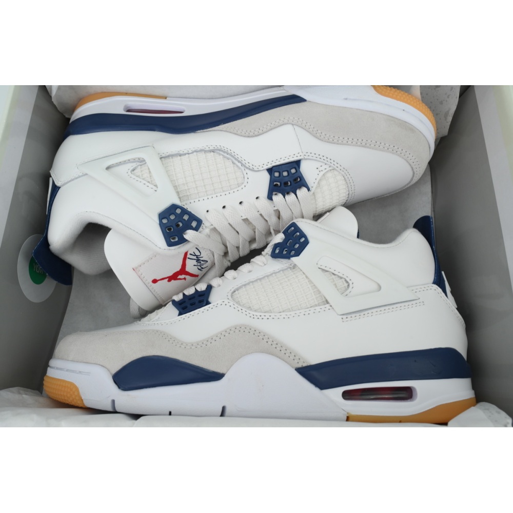 EM Sneakers Jordan 4 x Nike SB Retro White Black