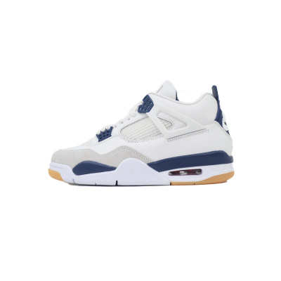 EM Sneakers Jordan 4 x Nike SB Retro White Black 01
