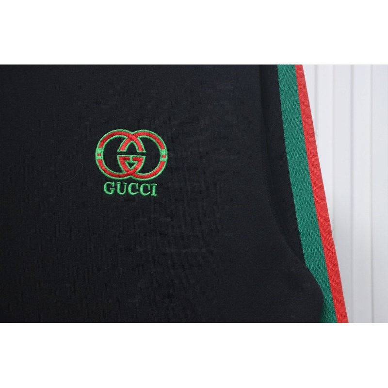 EM Sneakers Gucci Crew Neck Sweatshirt 24SS Side Web Black