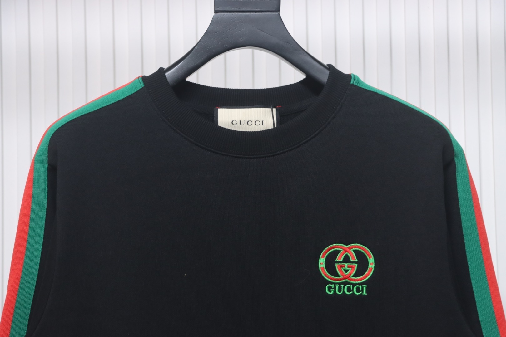 EM Sneakers Gucci Crew Neck Sweatshirt 24SS Side Web Black