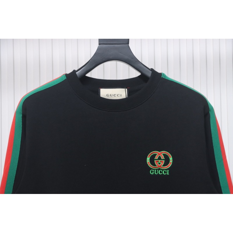 EM Sneakers Gucci Crew Neck Sweatshirt 24SS Side Web Black