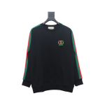 EM Sneakers Gucci Crew Neck Sweatshirt 24SS Side Web Black