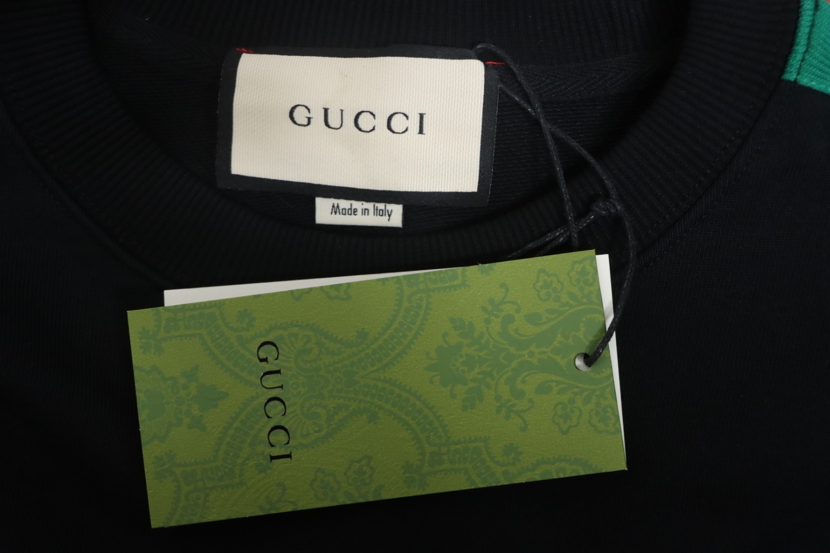 EM Sneakers Gucci Crew Neck Sweatshirt 24SS Side Web Black