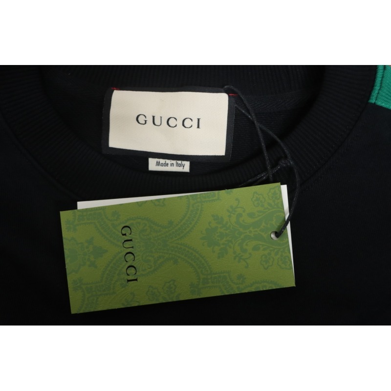 EM Sneakers Gucci Crew Neck Sweatshirt 24SS Side Web Black